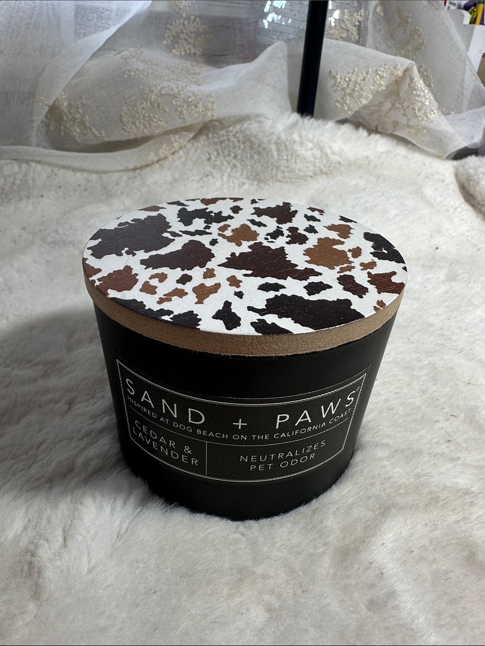 Sand + Paws  cedar and lavender coastal candle